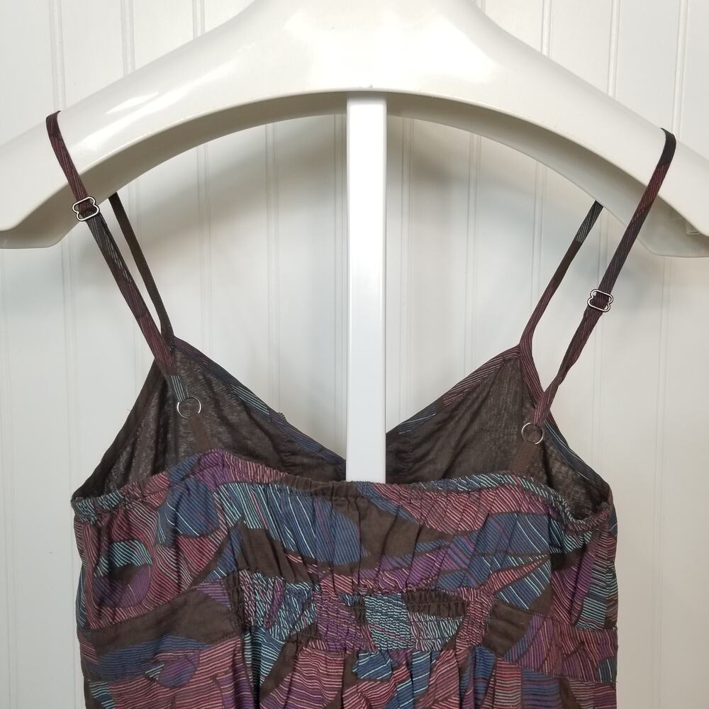 Hinge Spaghetti‎ Strap Ruffle Leaf Print Dress XS - Picture 6 of 7